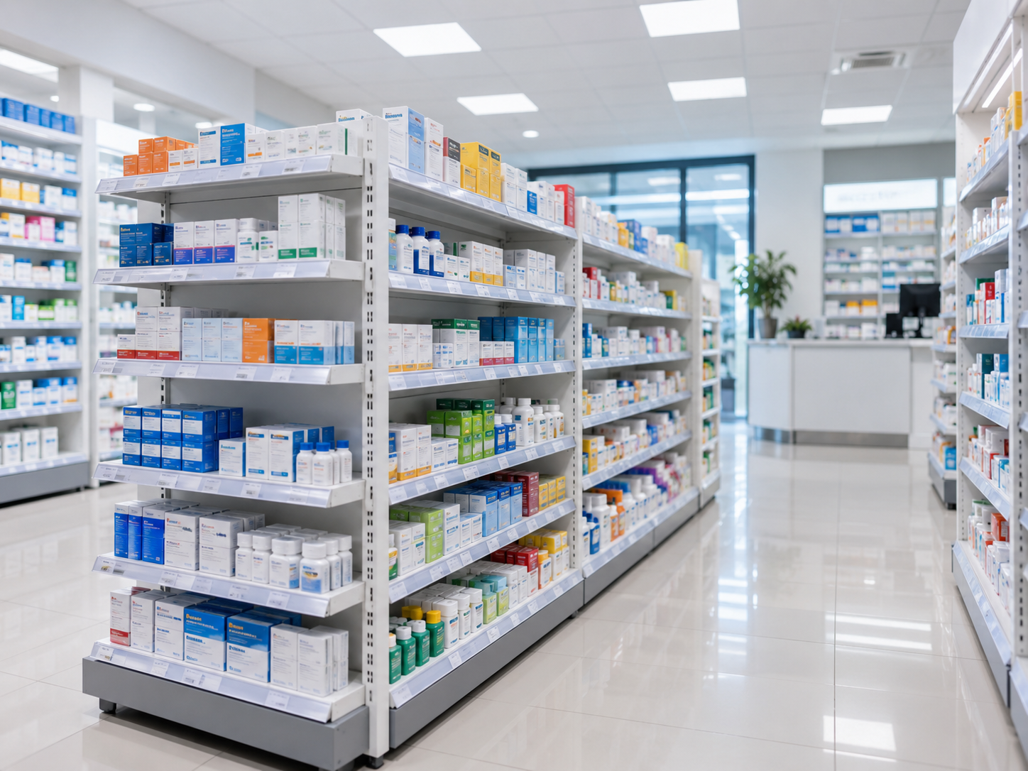 Estanterías de medicamentos e insumos de OFIRESA