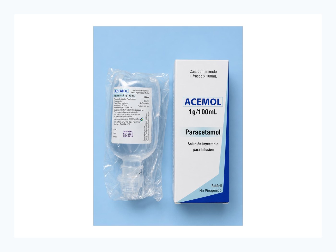 Acemol · Paracetamol — Solución para infusión 1 g / 100 mL