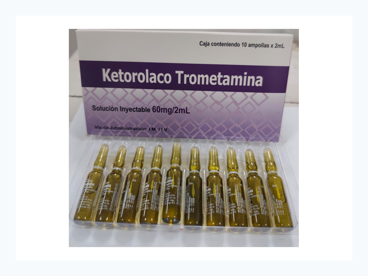Ketorolaco trometamina — Solución inyectable 60 mg / 2 mL