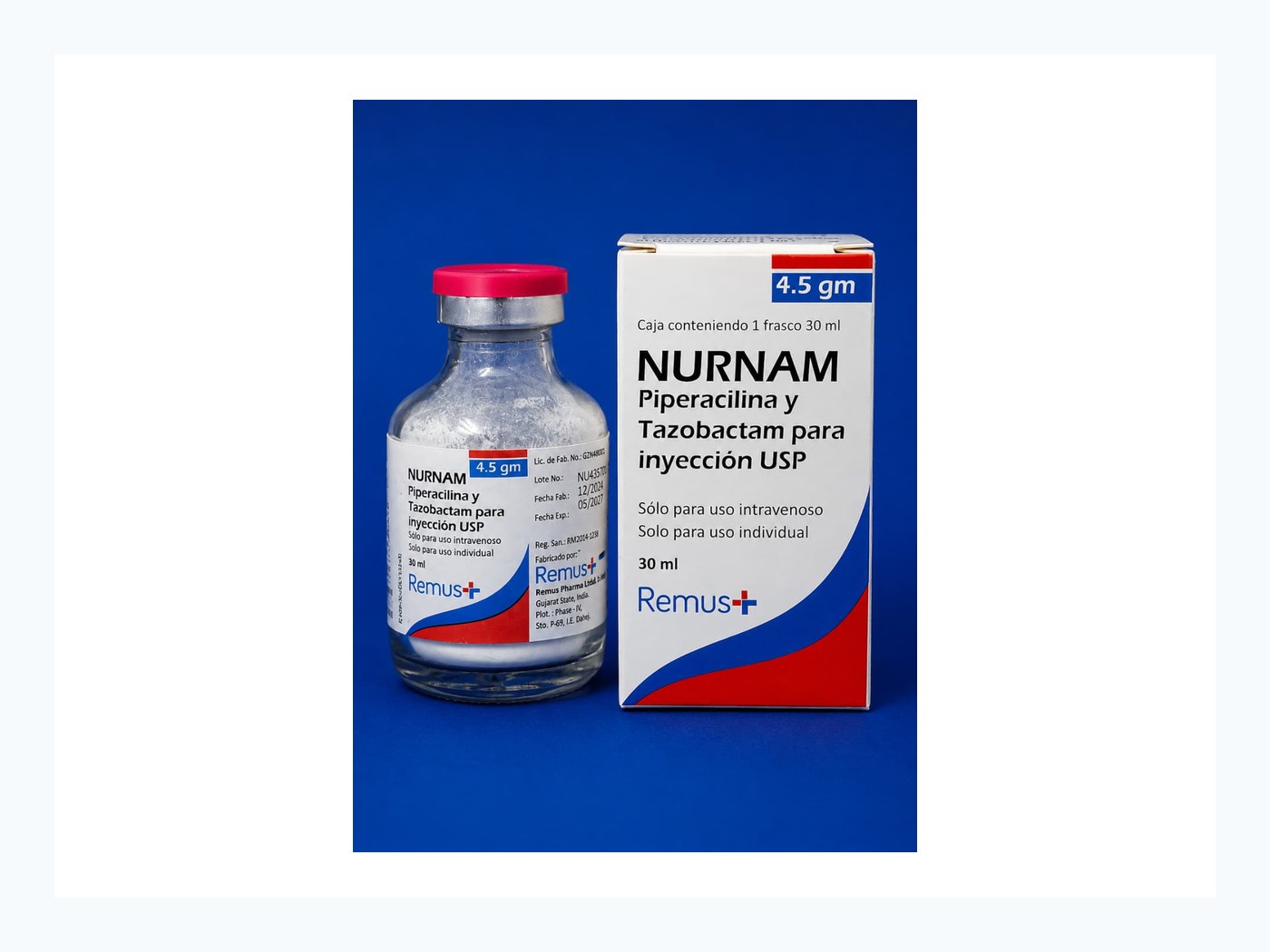 Nurnam — Piperacilina y Tazobactam 4.5 g